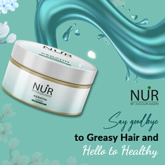 Keratin Hair Mask for Oily Hair – Repair Treatment for Damaged Hair, Rehydrates dry, frizzy & Chemically treated hair