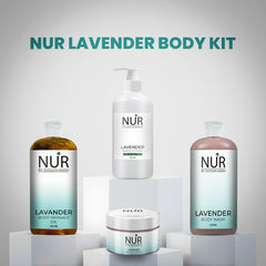 Lavender Body Kit – Lavender Body Lotion, Lavender Body Massage Oil, Lavender Body Scrub & Lavender Body Wash