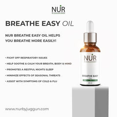 Breathe Easy Oil – An Essential Oil for Allergy, Sinus, Cough & Congestion Relief, Helps Soothe & Calm Your Breath, Body & Mind