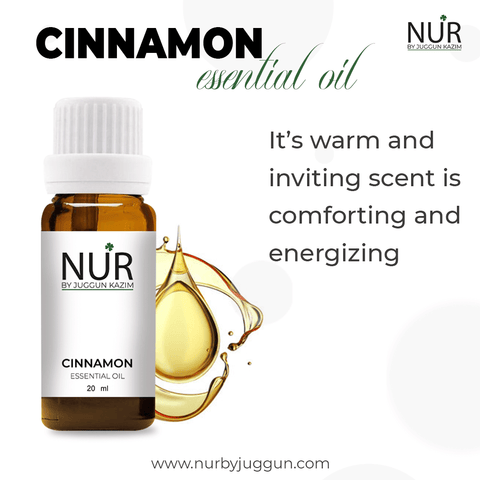 Cinnamon Essential Oil – Reduces stress, Perfect solution for acne free skin, Strong scent & Perfect for aromatherapy