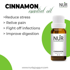 Cinnamon Essential Oil – Reduces stress, Perfect solution for acne free skin, Strong scent & Perfect for aromatherapy