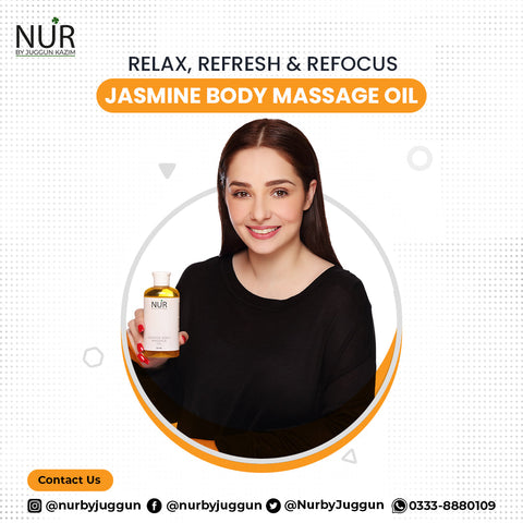 Jasmine Body Massage Oil – Reward yourself with a great massage, contain rich nutrients, give strength to muscles – 100% Pure