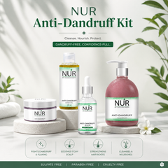 Anti-Dandruff Kit – Anti-Dandruff Hair Oil, Anti-Dandruff Shampoo, Anti-Dandruff Conditioner, Anti-Dandruff Serum