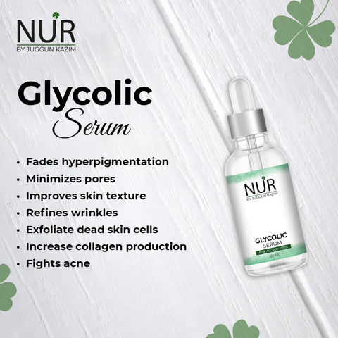 Glycolic Acid Serum – Gentle Exfoliator, Hydrates Dry Skin, Treats Acne, Lightens Skin, Fade Wrinkles & Hyperpigmentation
