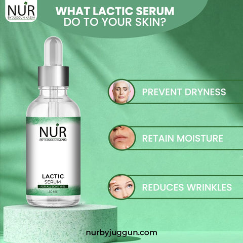 Lactic Acid Serum – Exfoliates Skin, Fade Scars, Fine lines, Wrinkles & Boosts Collagen Production