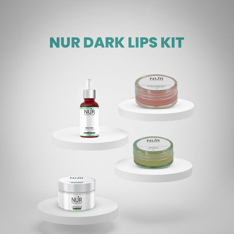 Lip Kit For Dark Lips – Mango Lip Balm, Strawberry Lip Balm, Reddish Lip & Cheek Tint & Lip Scrubs for Dark Lips