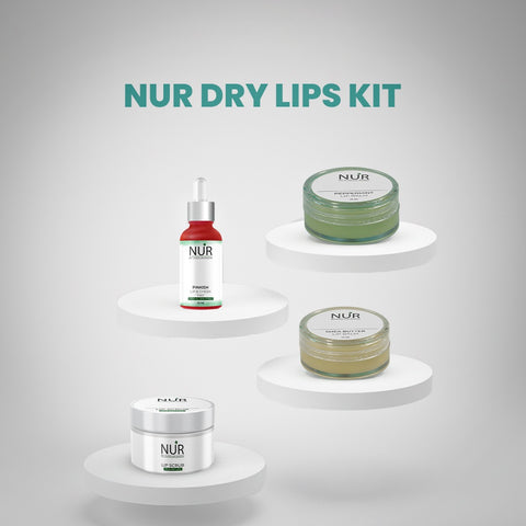 Lip Kit For Dry Lips – Shea Butter Lip Balm, Peppermint Lip Balm, Pinkish Lip & Cheek Tint & Lip Scrub for Dry Lips