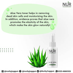 Aloe Vera Toner [Pocket Size 50ml] – Nourishes Skin, Brightens Skin Tone, Maintain Skin’s Ph Level, Enhances Skin’s, Natural Glow