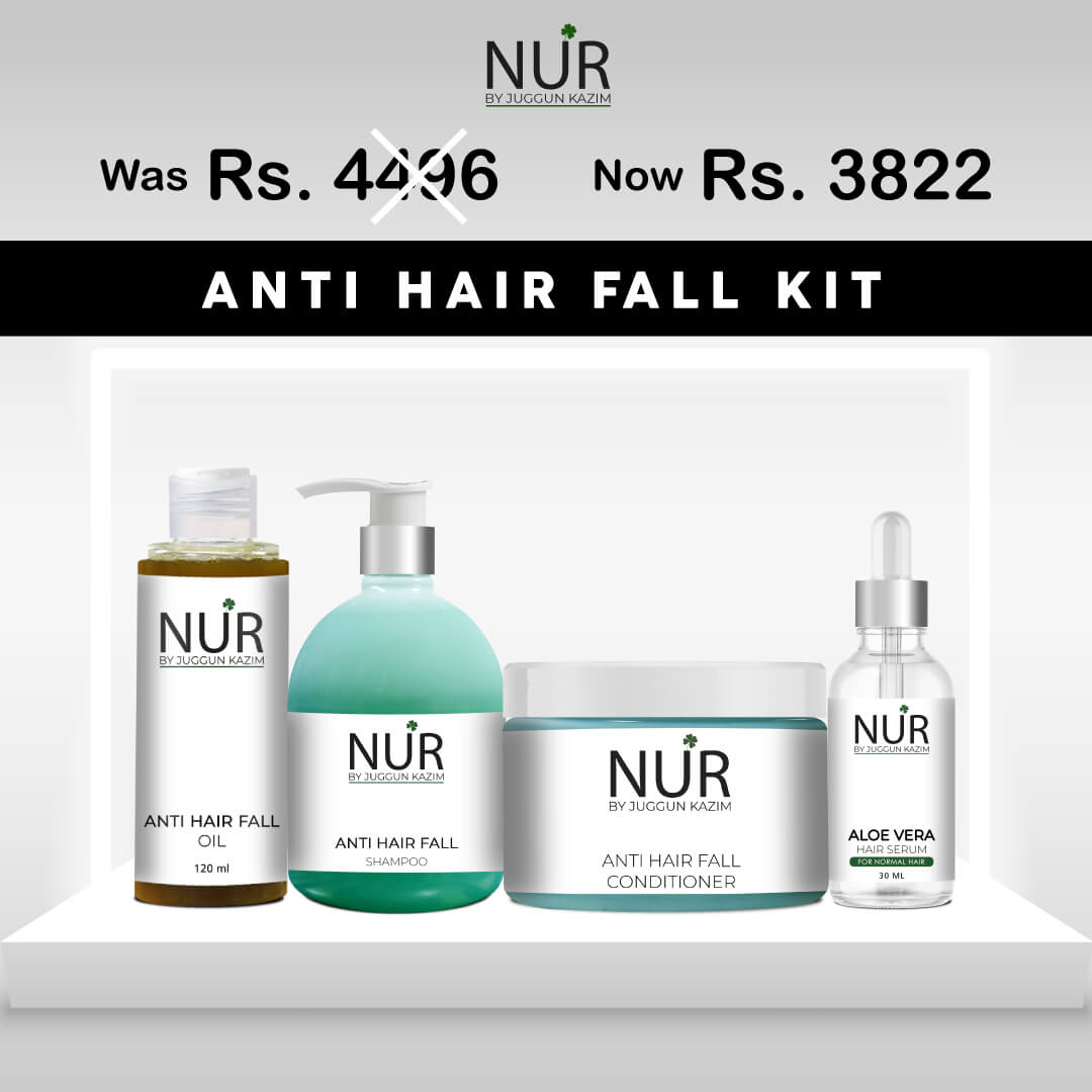 Anti Hair Fall Kit – Anti Hair Fall Oil, Anti Hair Fall Shampoo, Anti Hair Fall Conditioner & Aloe Vera Hair Serum