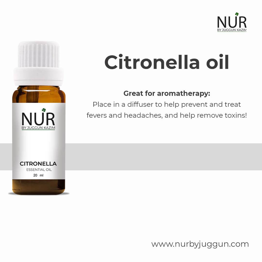 Citronella Essential Oil – Used as a mosquito repellent, to treat parasitic infections, promote wound healing, lift mood or fight fatigue