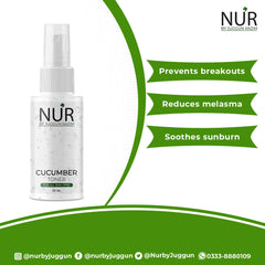 Cucumber Toner [Pocket Size 50ml] – Suitable for all skin types, Moisturizes dry skin, Shrinks pores, Nourishes devitalized skin – 100% pure organic