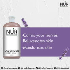 Lavender Body Wash – Get rid of dull skin ,boosts your mood, makes skin smooth, contains anti-inflammatory properties – 100% Pure