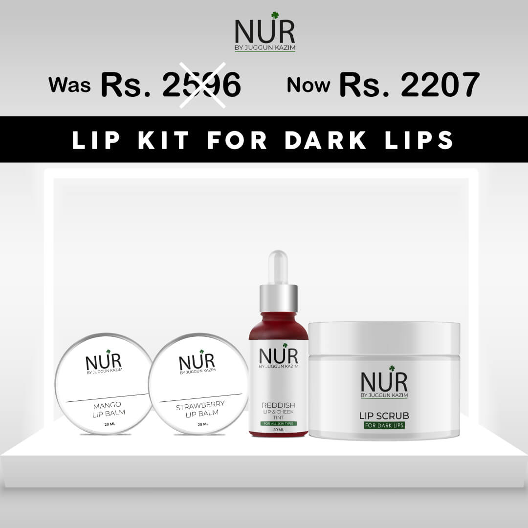 Lip Kit For Dark Lips – Mango Lip Balm, Strawberry Lip Balm, Reddish Lip & Cheek Tint & Lip Scrubs for Dark Lips