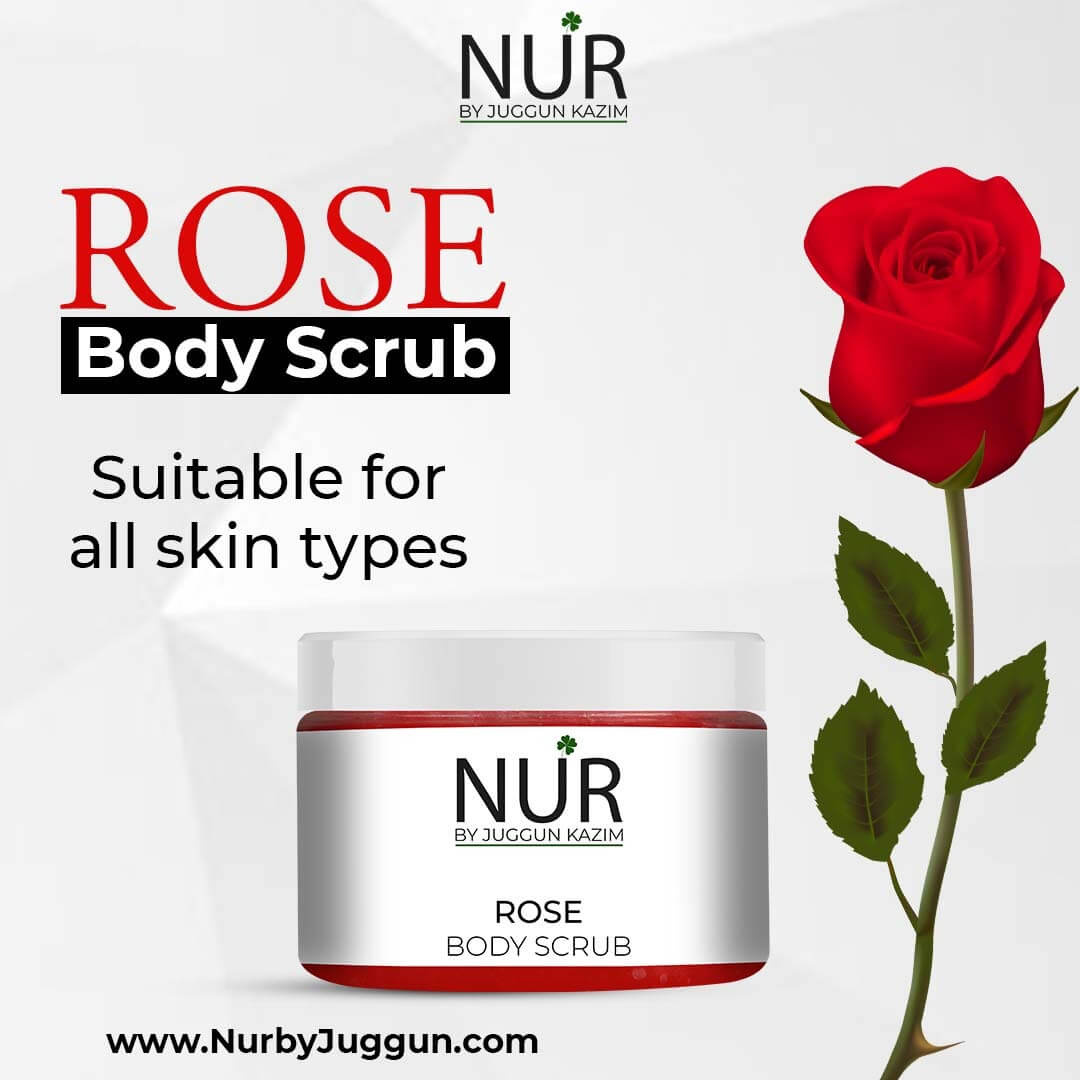 Rose Body Scrub – Ultra Hydrating, Moisturizing & Exfoliating Scrub for Nourishing Essential Body Care